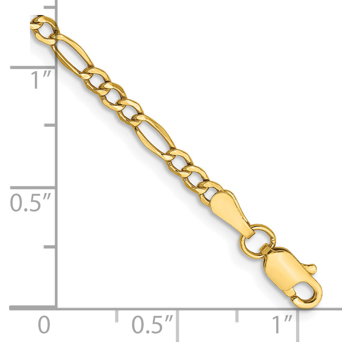 2.5mm 14K Yellow Gold Figaro Chain - Sophia Jewelers