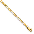 2.5mm 14K Yellow Gold Figaro Chain - Sophia Jewelers