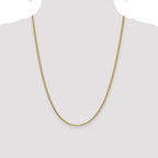 14K 24 inch 2.4mm Semi-Solid Anchor with Spring Ring Clasp Chain