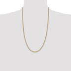 14K 26 inch 2.4mm Semi-Solid Anchor with Spring Ring Clasp Chain