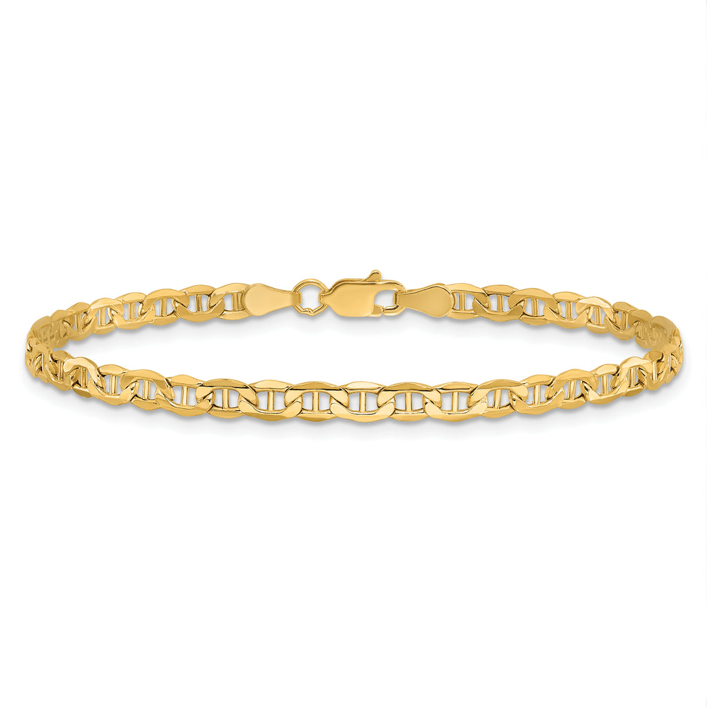 14K Yellow Gold Anchor Chain Necklace 3.2mm