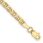 14K Yellow Gold Anchor Chain Necklace 3.2mm