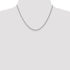 14K White Gold 18 inch 2mm Semi-Solid 3-Wire Wheat with Lobster Clasp Chain