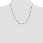 14K White Gold 20 inch 2mm Semi-Solid 3-Wire Wheat with Lobster Clasp Chain
