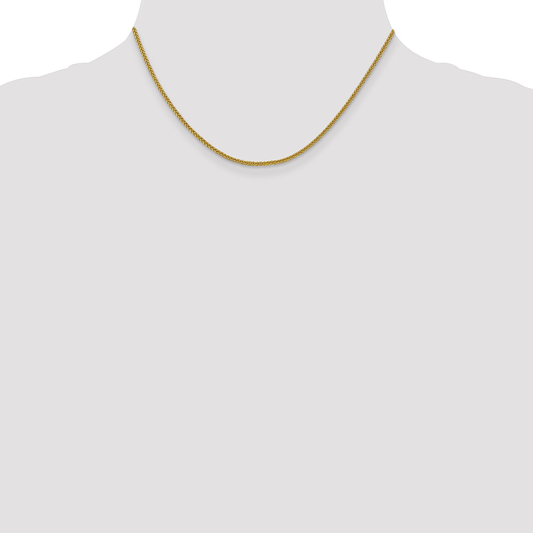 2.0mm 14K Yellow Gold 3-Wire Wheat Chain - Sophia Jewelers