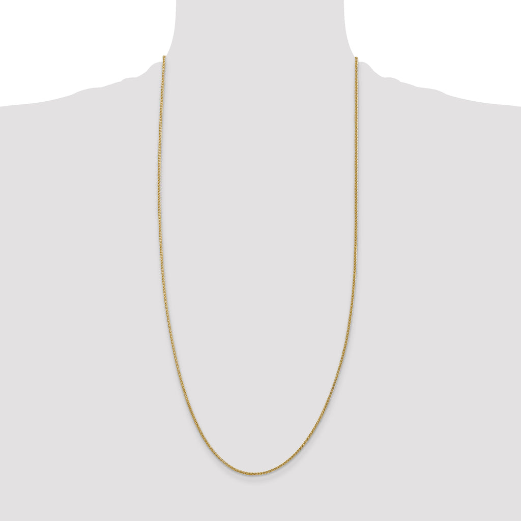 14K 30 inch 1.55mm Semi-Solid Wheat with Lobster Clasp Chain