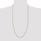 14K 30 inch 1.55mm Semi-Solid Wheat with Lobster Clasp Chain