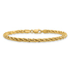 14K 7 inch 3.3mm Diamond-cut Semi Solid with Lobster Clasp Chain