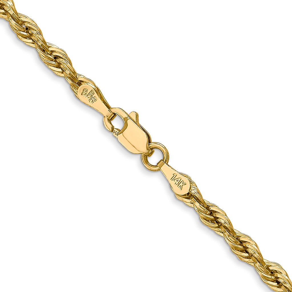 3.0mm 14K Yellow Gold Rope Chain - Sophia Jewelers