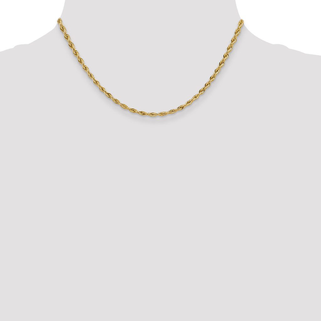 3.0mm 14K Yellow Gold Rope Chain - Sophia Jewelers