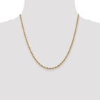 14K 20 inch 2.8mm Semi Solid Rope with Lobster Clasp Chain