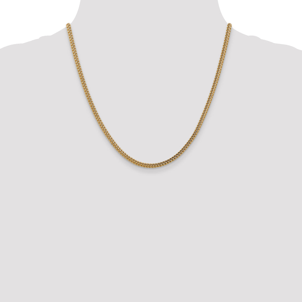3.0mm 14K Yellow Gold Franco Chain - Sophia Jewelers