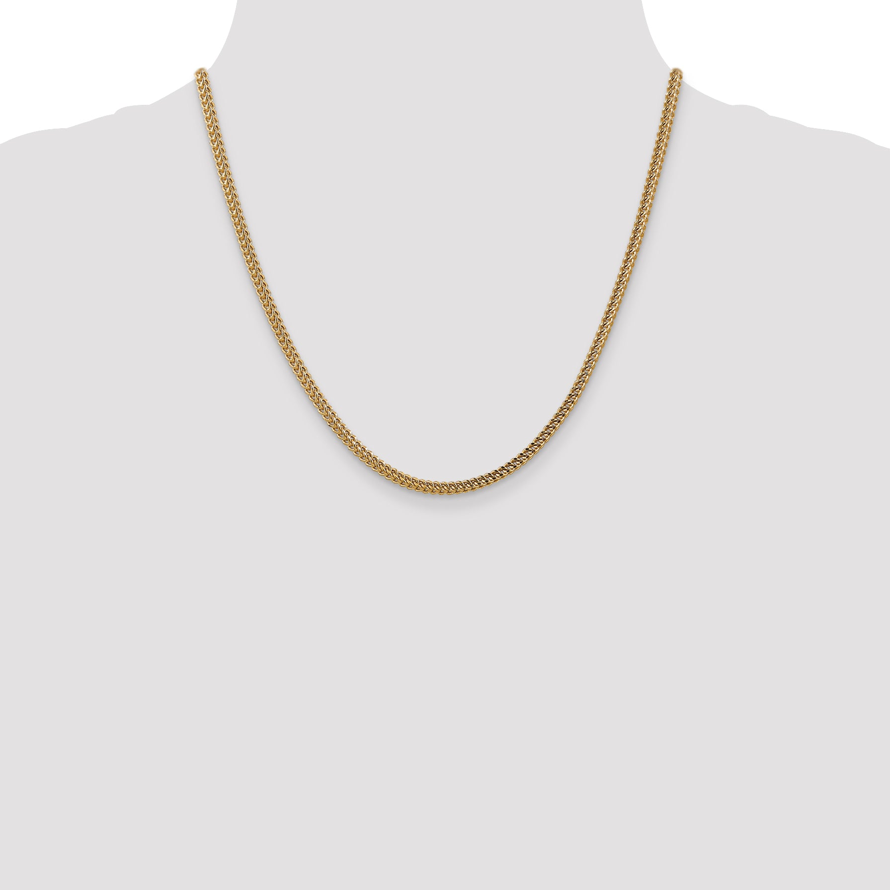 3.0mm 14K Yellow Gold Franco Chain - Sophia Jewelers