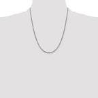 14K White Gold 22 inch 1.75mm Semi-Solid Round Box with Lobster Clasp Chain
