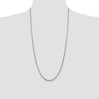 14K White Gold 28 inch 1.75mm Semi-Solid Round Box with Lobster Clasp Chain