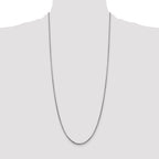 14K White Gold 30 inch 1.75mm Semi-Solid Round Box with Lobster Clasp Chain