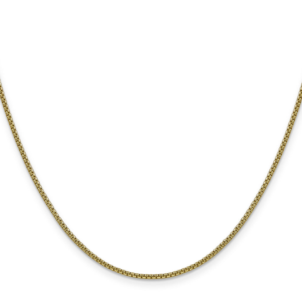 14K Yellow Gold Box Chain Necklace 1.5mm - Sophia Jewelers