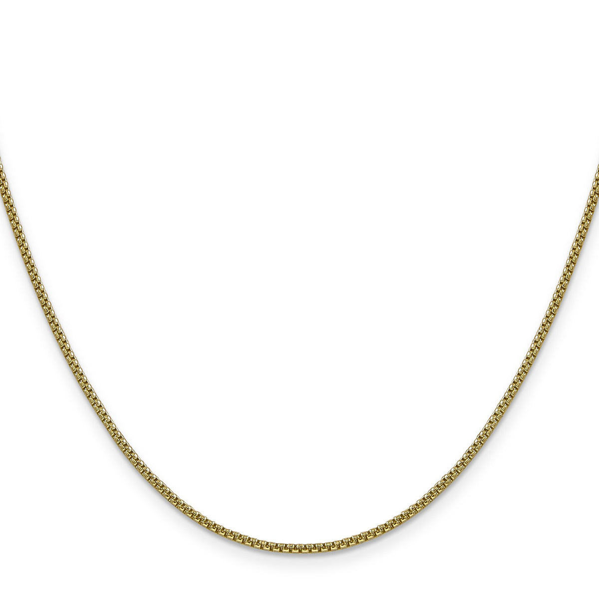 14K Yellow Gold Box Chain Necklace 1.5mm - Sophia Jewelers