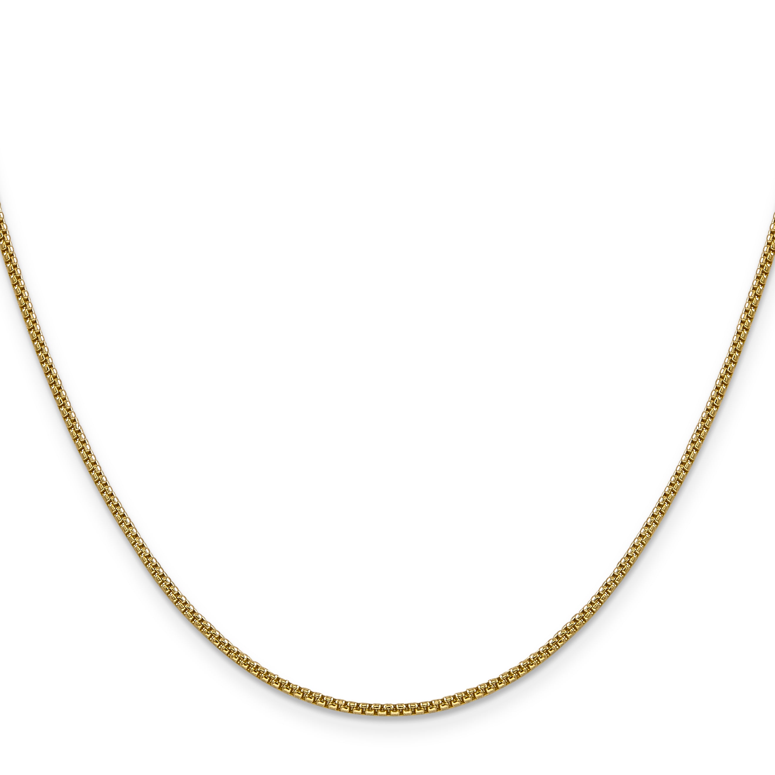 1.5mm 14K Yellow Gold Box Chain - Sophia Jewelers