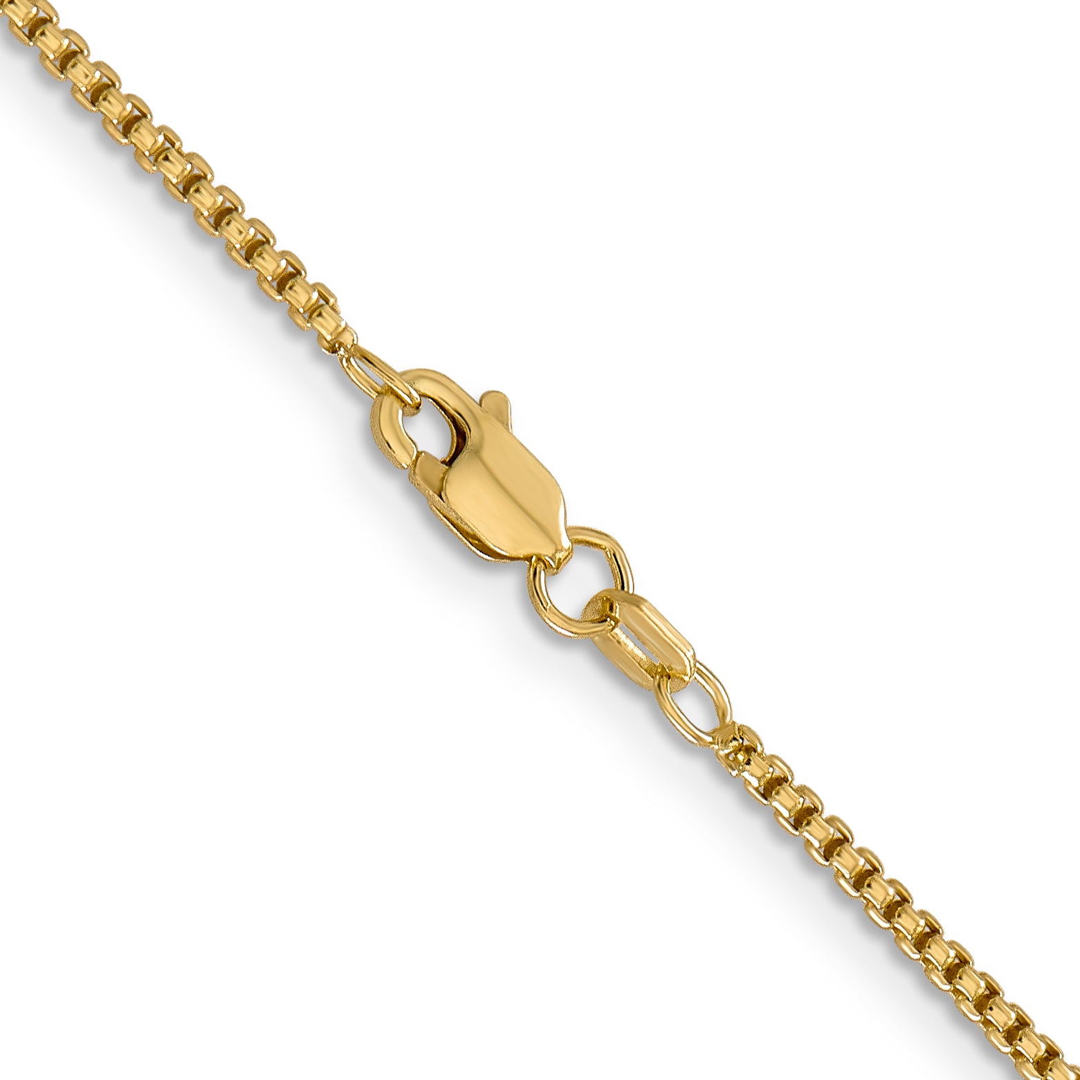 1.5mm 14K Yellow Gold Box Chain Secondary image