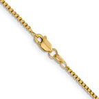 1.5mm 14K Yellow Gold Box Chain - Sophia Jewelers
