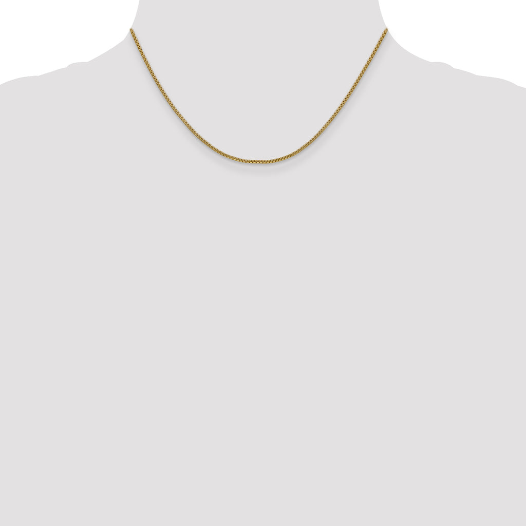 14K Yellow Gold Box Chain Necklace 1.5mm - Sophia Jewelers