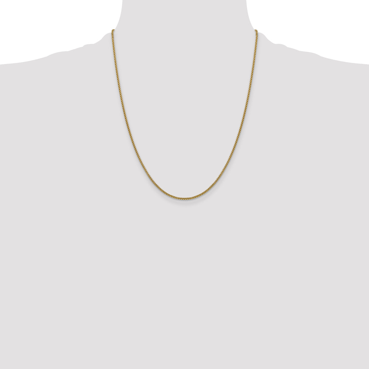 14K Yellow Gold Box Chain Necklace 1.5mm - Sophia Jewelers