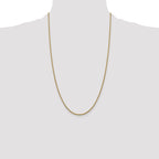 14K Yellow Gold Box Chain Necklace 1.5mm - Sophia Jewelers