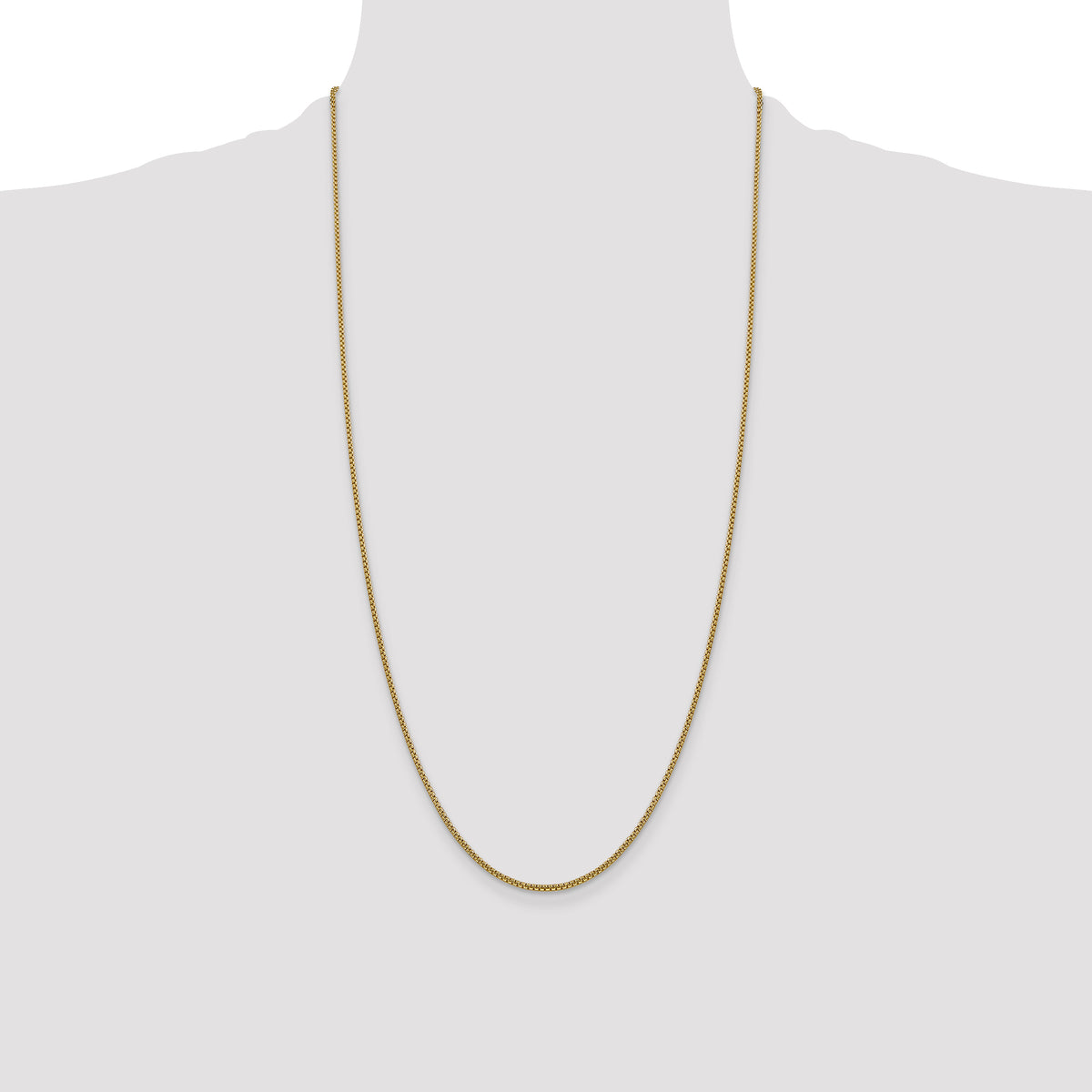 14K Yellow Gold Box Chain Necklace 1.5mm - Sophia Jewelers