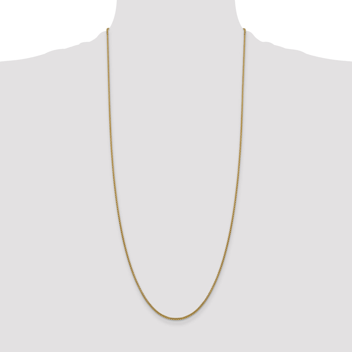 14K Yellow Gold Box Chain Necklace 1.5mm - Sophia Jewelers
