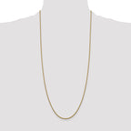 14K Yellow Gold Box Chain Necklace 1.5mm - Sophia Jewelers