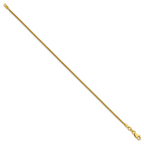 14K Yellow Gold Box Chain Necklace 1.5mm