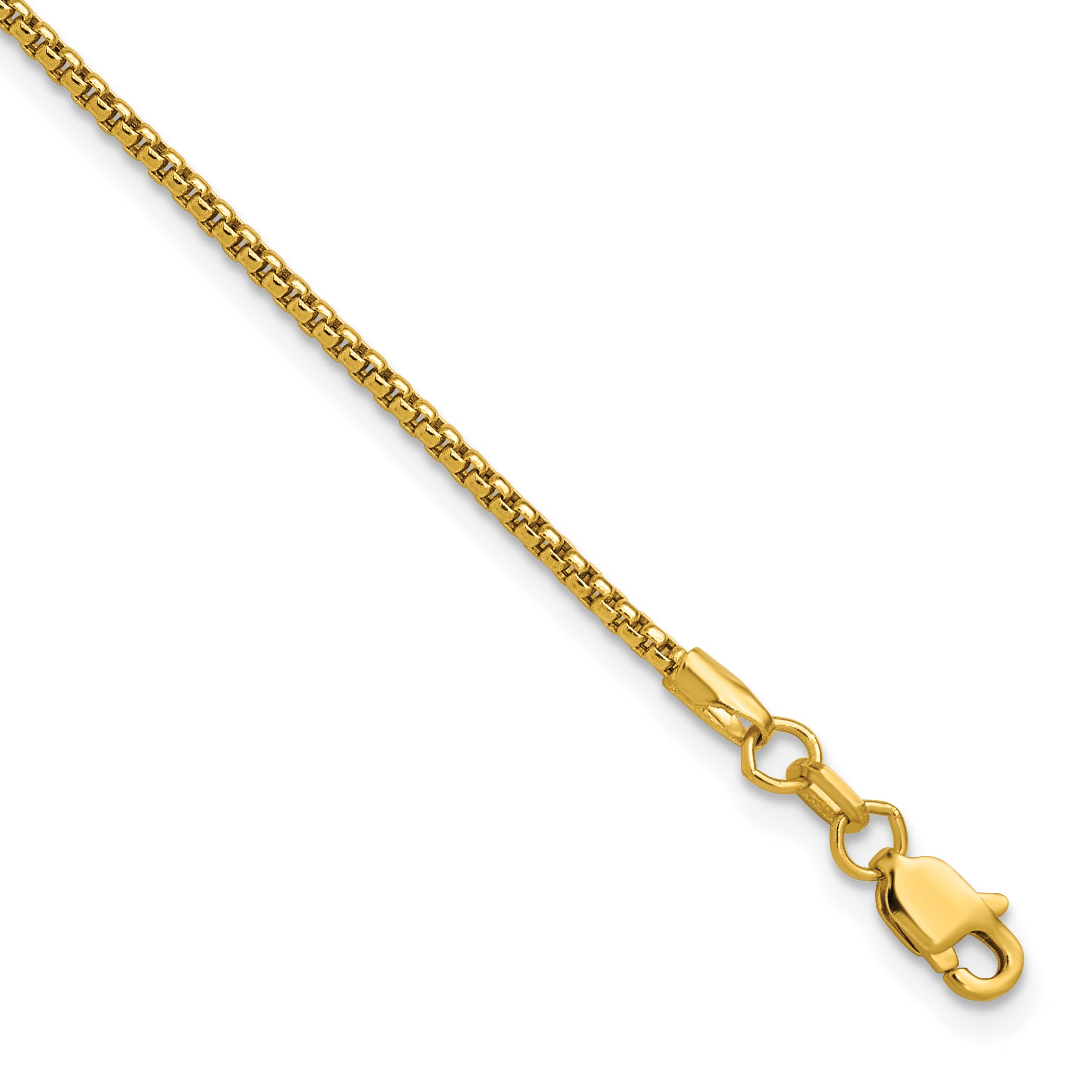 14K Yellow Gold Box Chain Necklace 1.5mm Main image