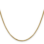 14K 30 inch 1.75mm Semi-Solid Round Box with Lobster Clasp Chain