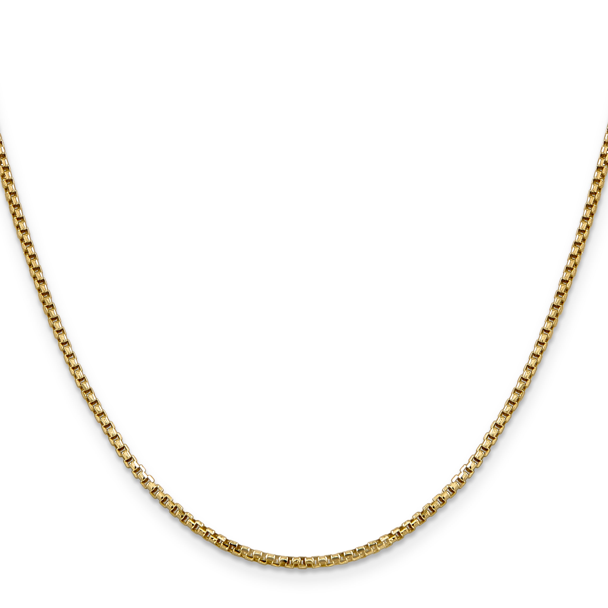 14K 30 inch 1.75mm Semi-Solid Round Box with Lobster Clasp Chain