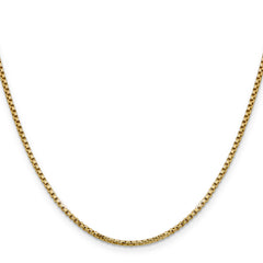 14K 30 inch 1.75mm Semi-Solid Round Box with Lobster Clasp Chain