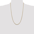 14K 26 inch 1.75mm Semi-Solid Round Box with Lobster Clasp Chain