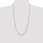 14K 28 inch 1.75mm Semi-Solid Round Box with Lobster Clasp Chain