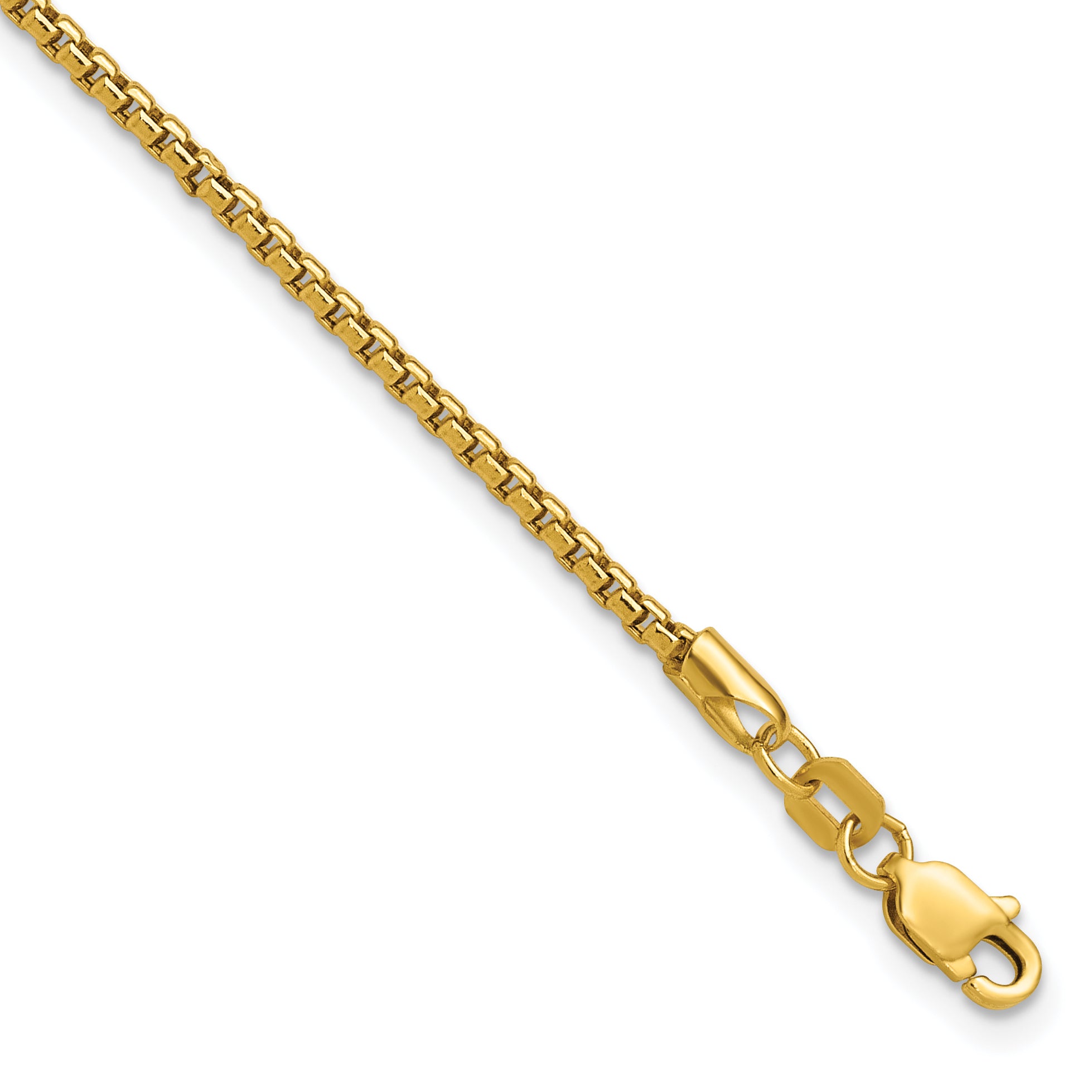 14K 8 inch 1.75mm Semi-Solid Round Box with Lobster Clasp Bracelet Main image
