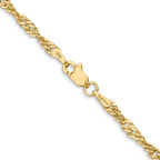 14K Yellow Gold Singapore Chain Necklace 2.75mm