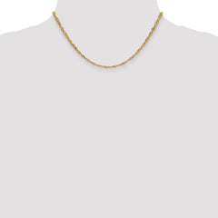 14K 16 inch 2.75mm Lightweight Singapore with Lobster Clasp Chain