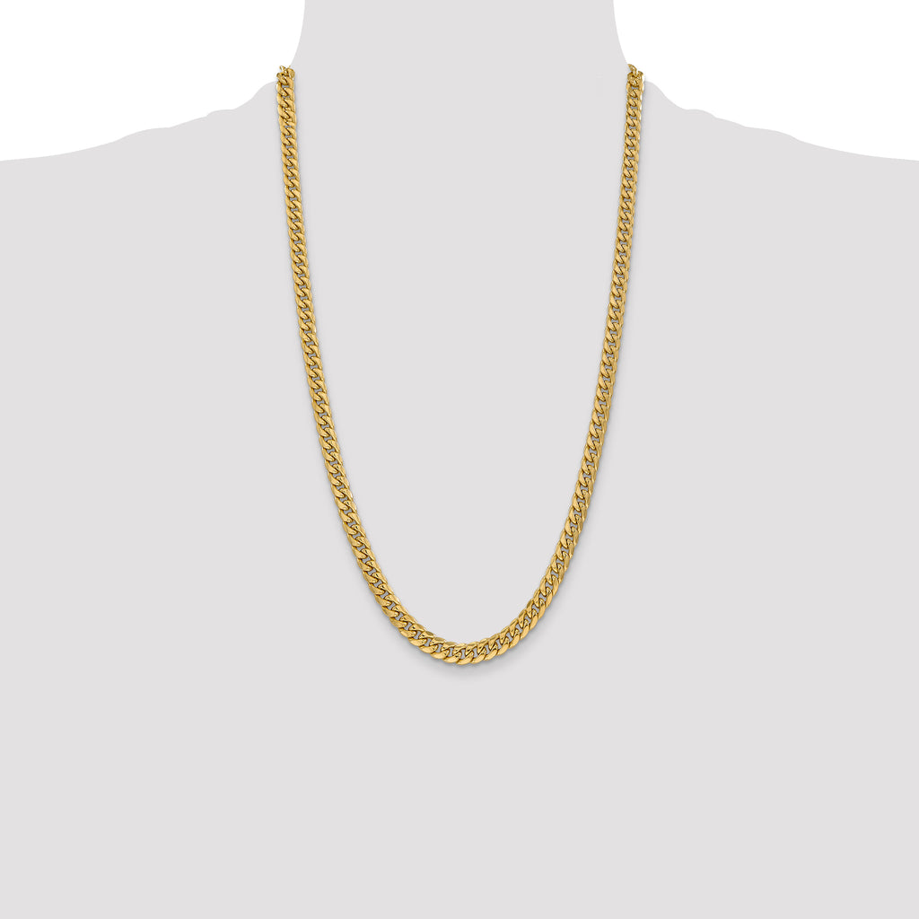 14K Yellow Gold Cuban Chain Necklace 6mm - Sophia Jewelers