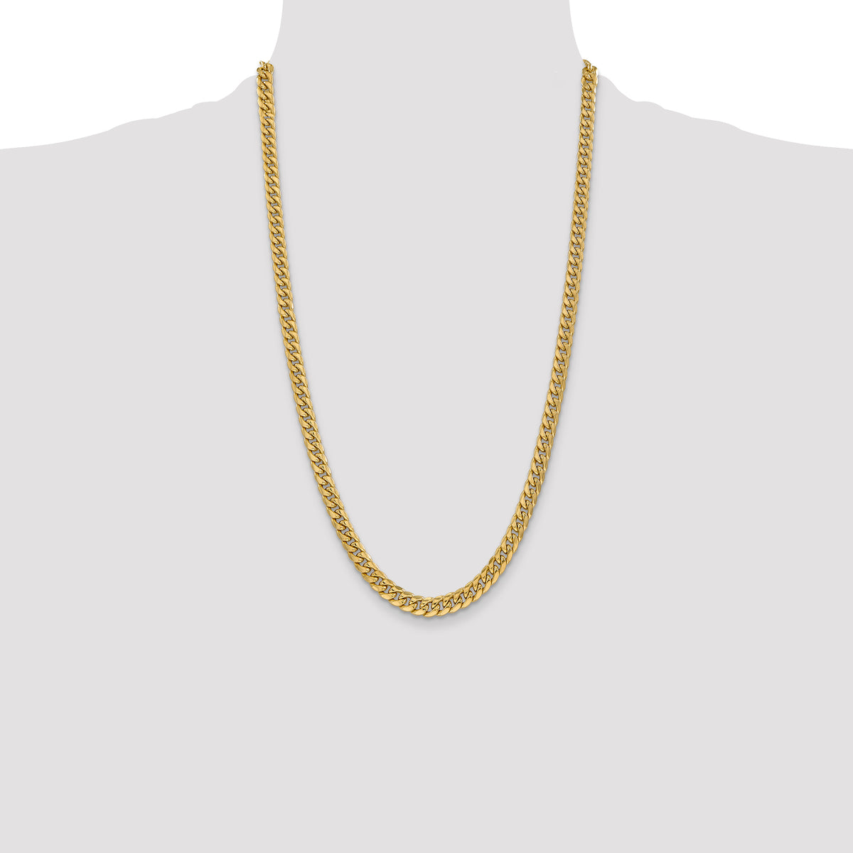 14K Yellow Gold Cuban Chain Necklace 6mm - Sophia Jewelers
