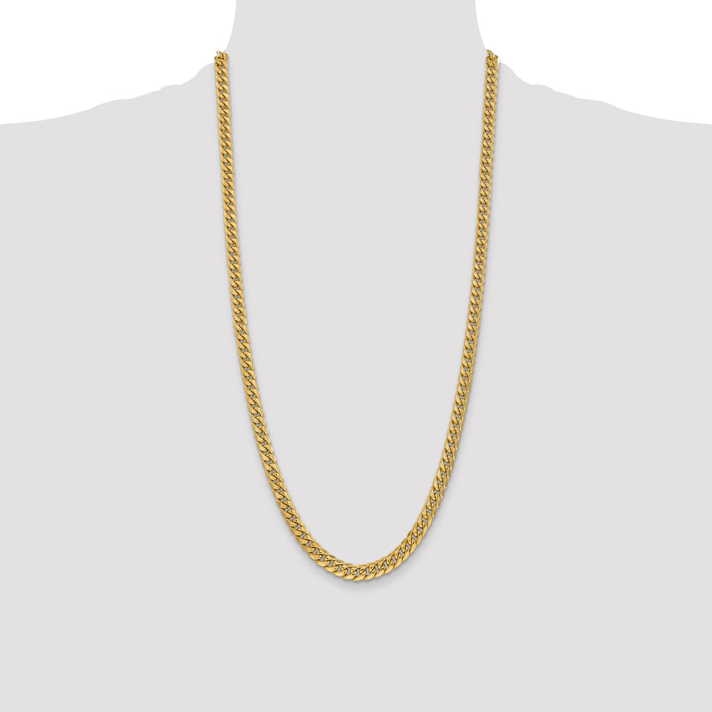14K Yellow Gold Cuban Chain Necklace 6mm - Sophia Jewelers