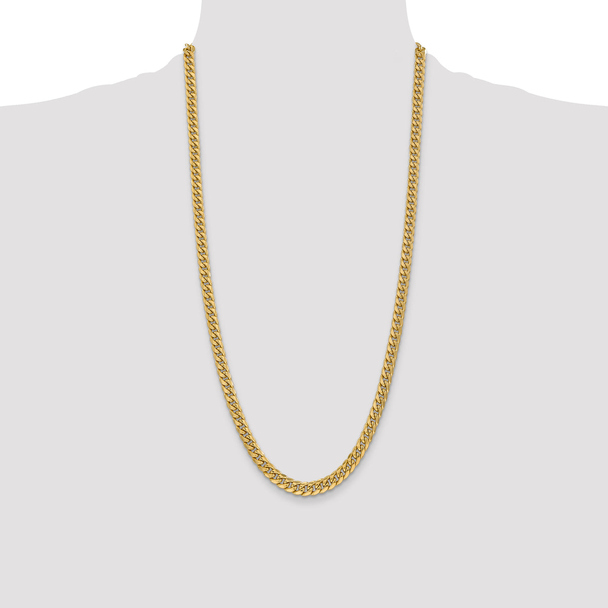 14K Yellow Gold Cuban Chain Necklace 6mm - Sophia Jewelers