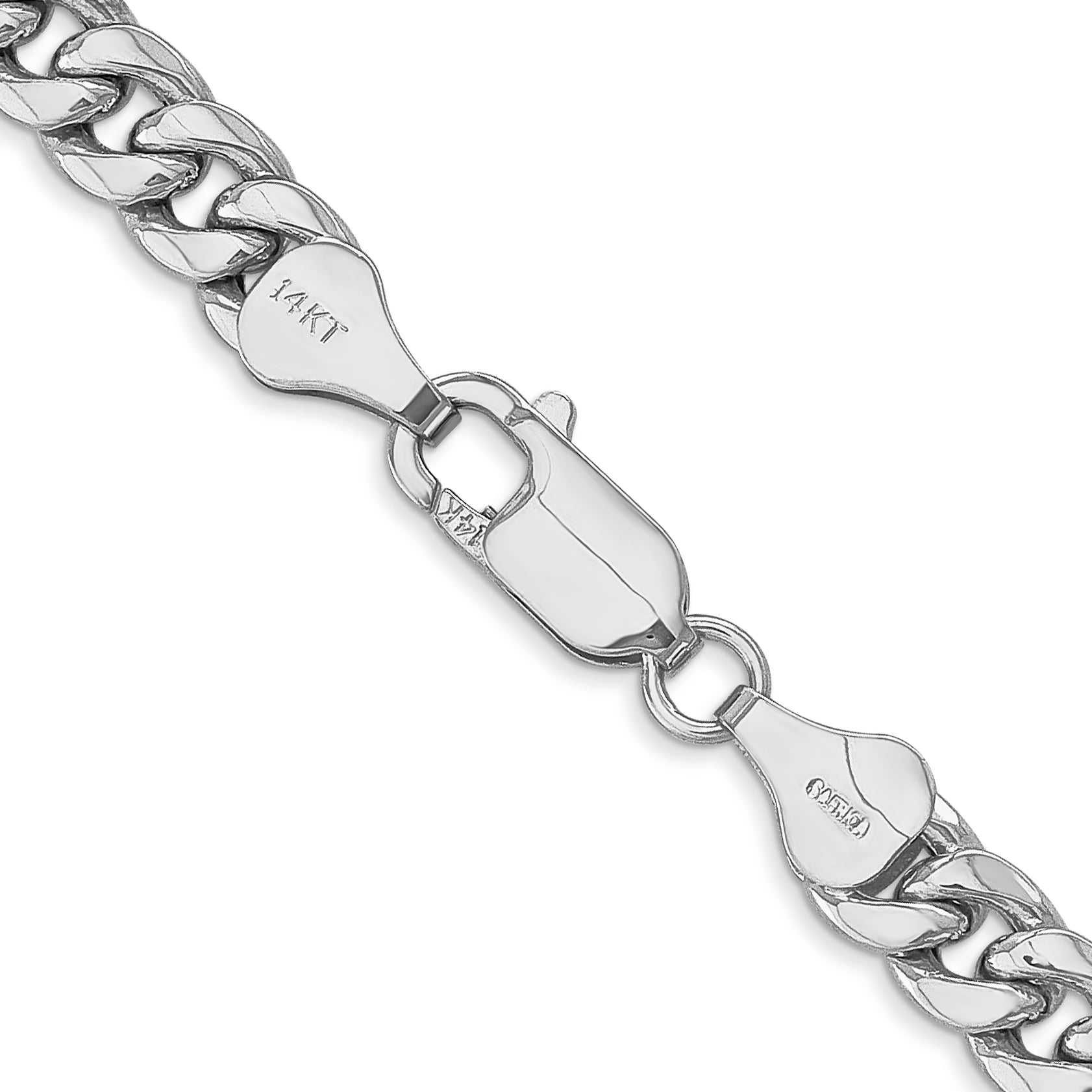 14k WG 6mm Semi-Solid Miami Cuban Chain