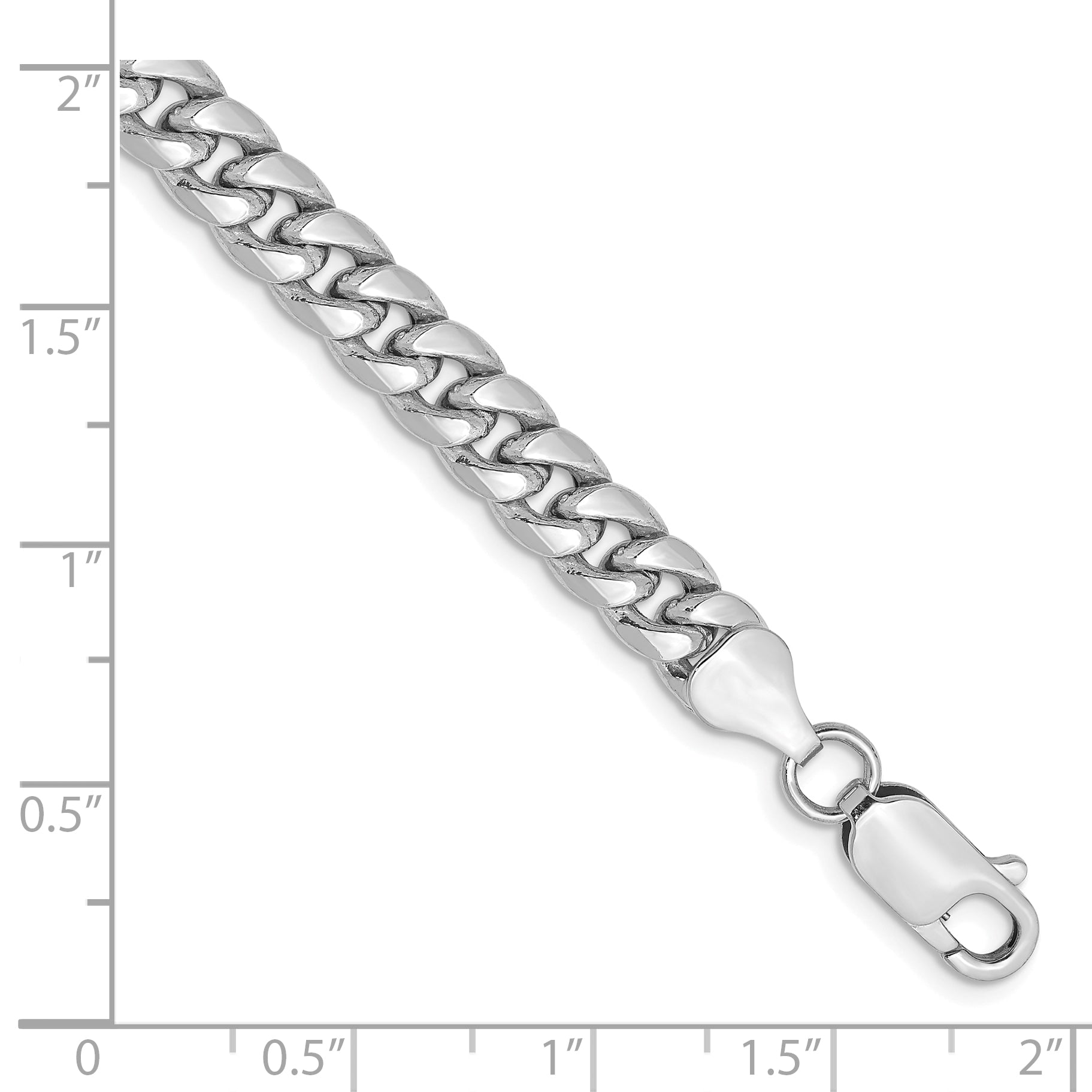 14K White Gold Cuban Chain Necklace 6mm