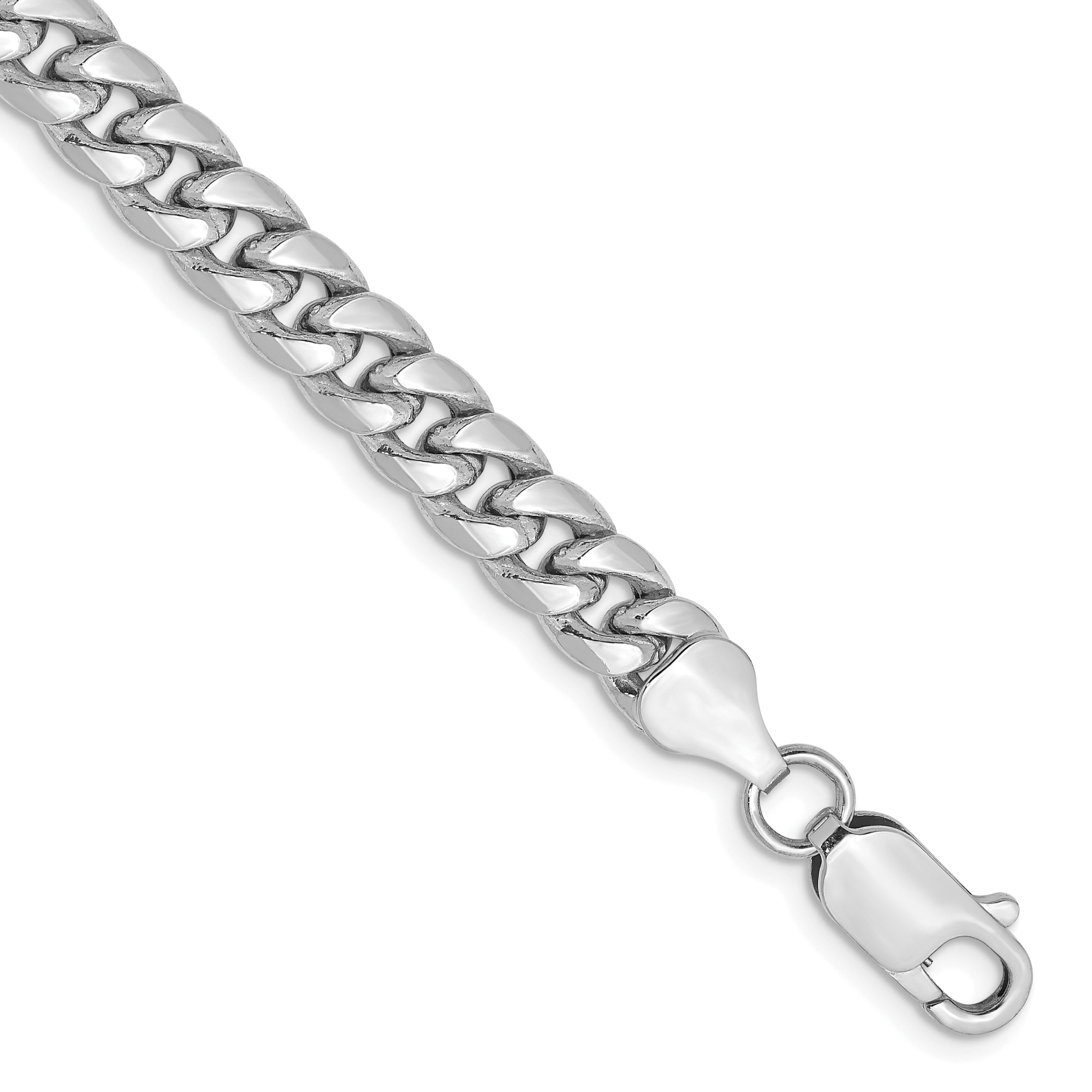 14K White Gold Cuban Chain Necklace 6mm