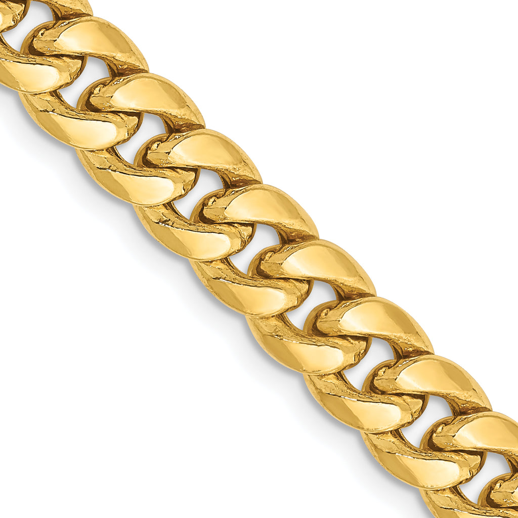 6.75mm 14K Yellow Gold Miami Cuban Link Chain - Sophia Jewelers