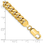 14K Yellow Gold Cuban Chain Necklace 7.3mm